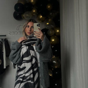 XL Print Schal Grey
