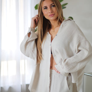 Musselin Set Beige