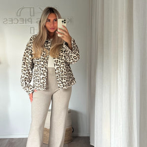 Leo Print Jacke Oversize