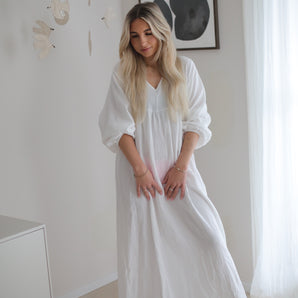 Musselin Kleid long