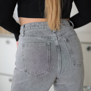 Wide Leg Jeans Grey