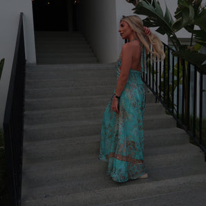 Ocean Bloom Neckholder Kleid