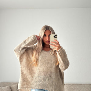 Pullover Beige Oversize