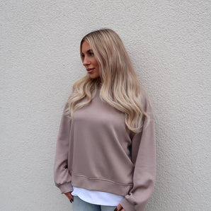 Pullover Taupe layered